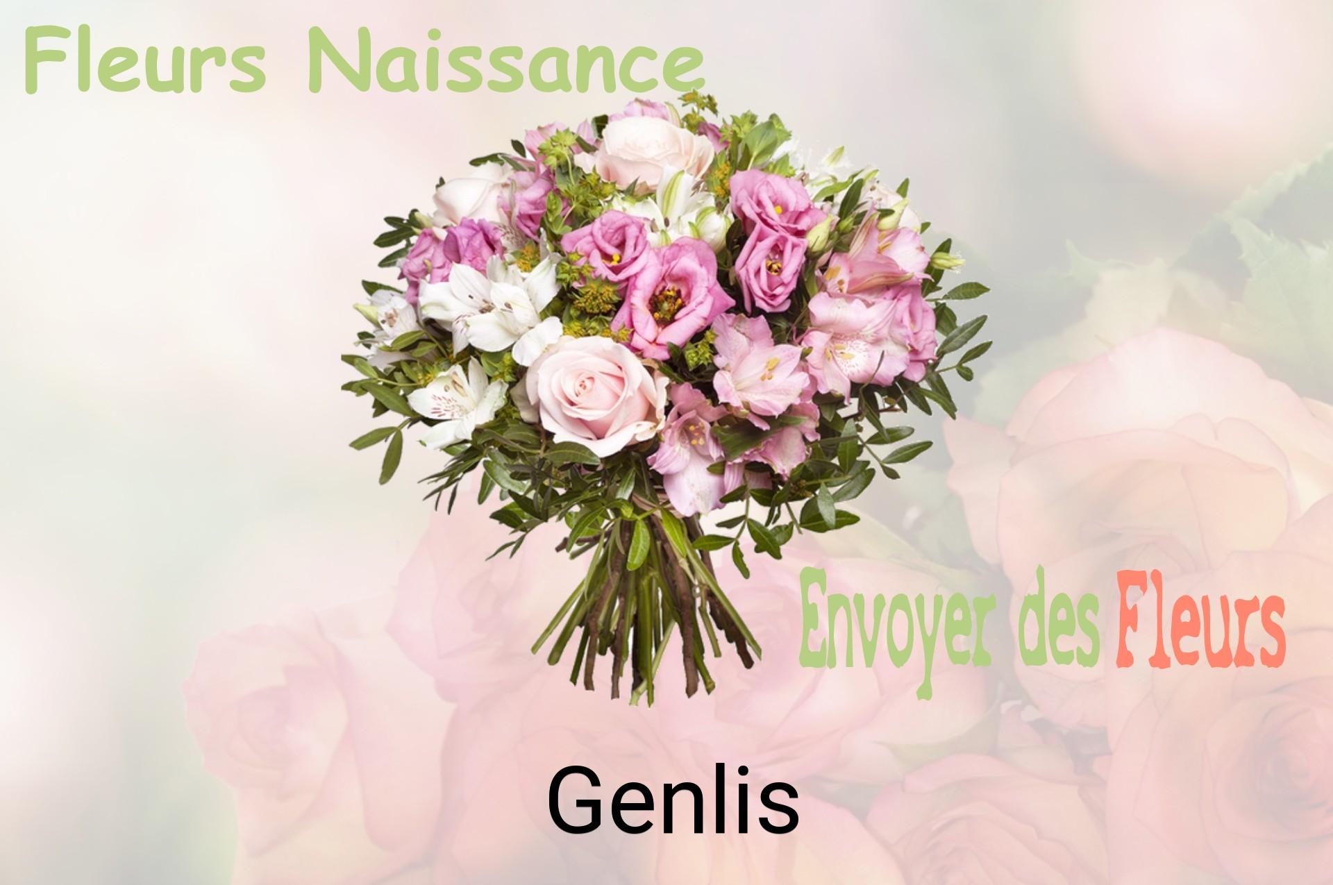 Bouquet de fleurs de naissance livré à Genlis
